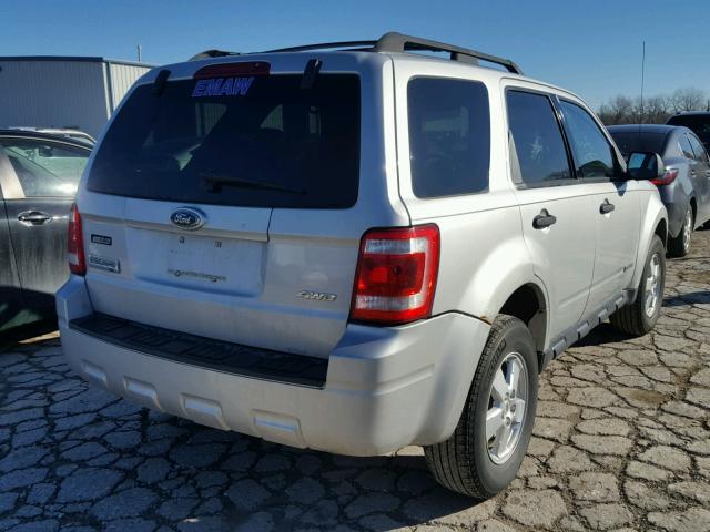 1FMCU93Z58KB24129 - 2008 FORD ESCAPE XLT SILVER photo 4