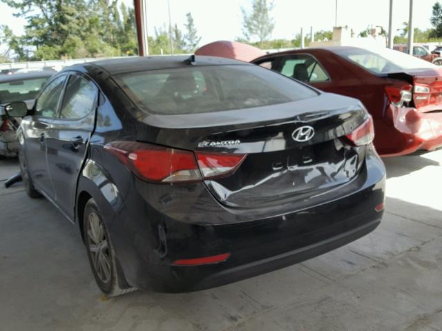 KMHDH4AE7EU166605 - 2014 HYUNDAI ELANTRA SE BLACK photo 3