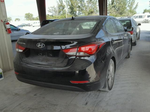 KMHDH4AE7EU166605 - 2014 HYUNDAI ELANTRA SE BLACK photo 4