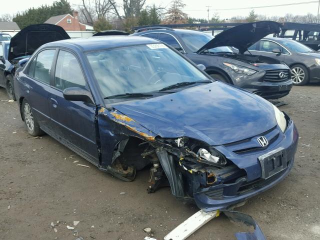 2HGES16595H560418 - 2005 HONDA CIVIC LX BLUE photo 1