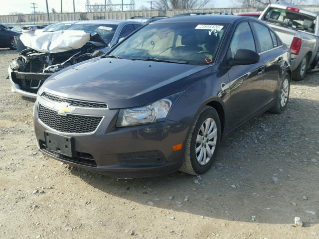 1G1PC5SH4B7166384 - 2011 CHEVROLET CRUZE LS GRAY photo 2