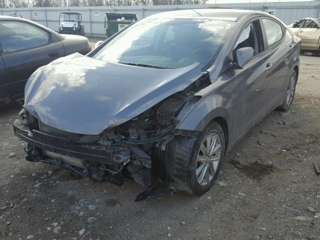 5NPDH4AEXEH473202 - 2014 HYUNDAI ELANTRA SE GRAY photo 2