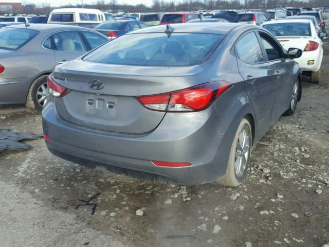 5NPDH4AEXEH473202 - 2014 HYUNDAI ELANTRA SE GRAY photo 4