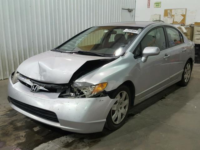 1HGFA16527L097860 - 2007 HONDA CIVIC LX SILVER photo 2