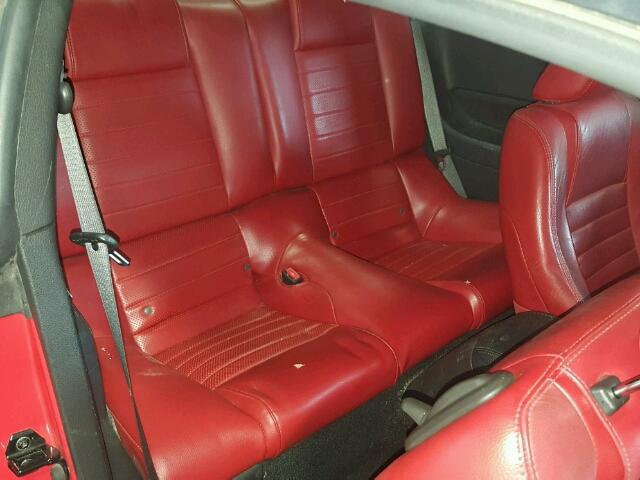 1ZVFT82HX75283052 - 2007 FORD MUSTANG GT RED photo 6