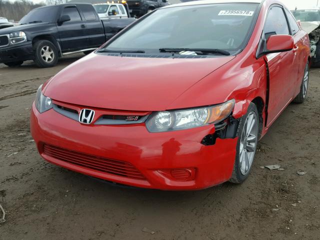 2HGFG21588H706279 - 2008 HONDA CIVIC SI RED photo 9