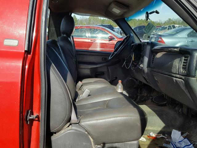 1GCHC24133E200239 - 2003 CHEVROLET SILVERADO RED photo 5