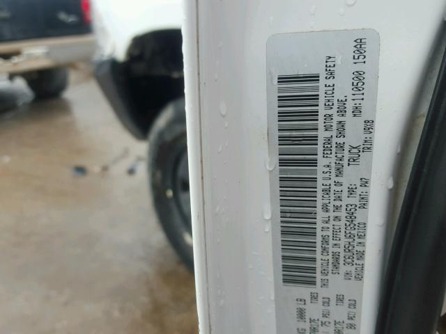 3C6UR5HJ6FG548453 - 2015 RAM 2500 ST WHITE photo 10