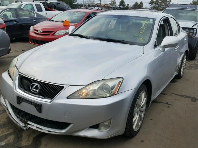 JTHCK262085022976 - 2008 LEXUS IS 250 SILVER photo 2