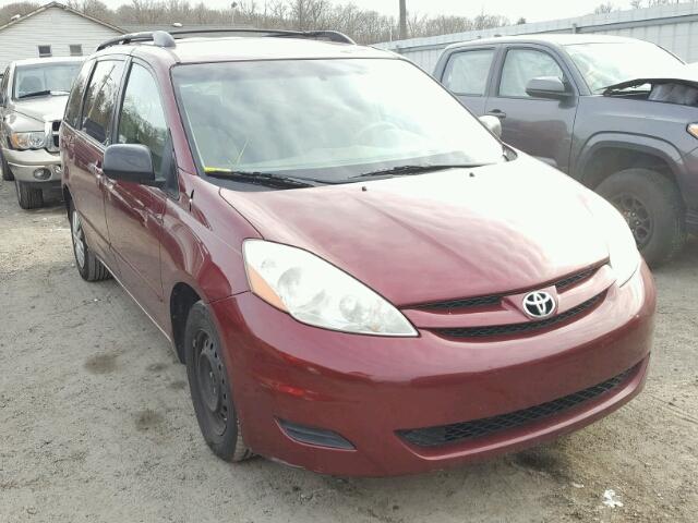 5TDZK23C38S166296 - 2008 TOYOTA SIENNA CE BURGUNDY photo 1