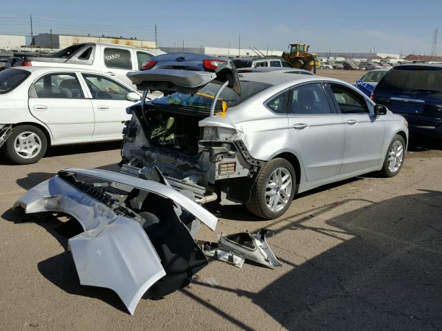 3FA6P0HR0DR255378 - 2013 FORD FUSION SE SILVER photo 4