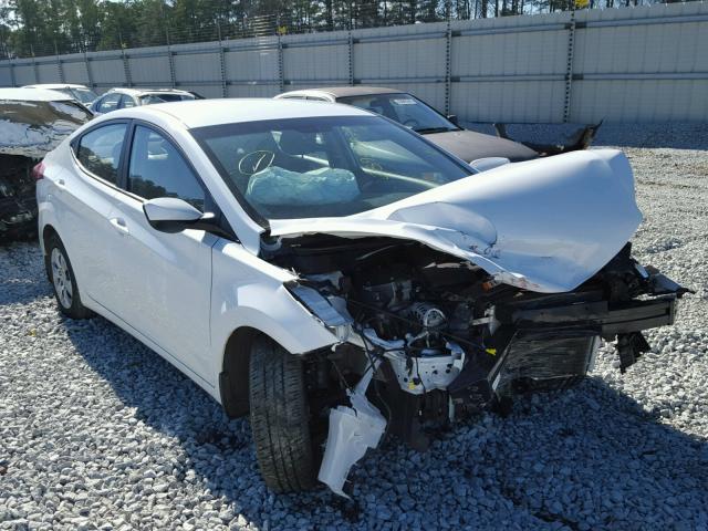 5NPDH4AE8GH770858 - 2016 HYUNDAI ELANTRA SE WHITE photo 1