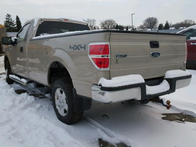 1FTNF1EV3AKE36345 - 2010 FORD F150 TAN photo 3