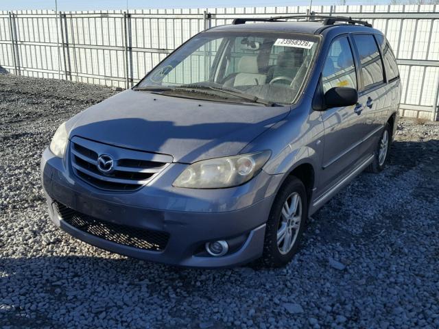 JM3LW28A850535600 - 2005 MAZDA MPV WAGON BLUE photo 2