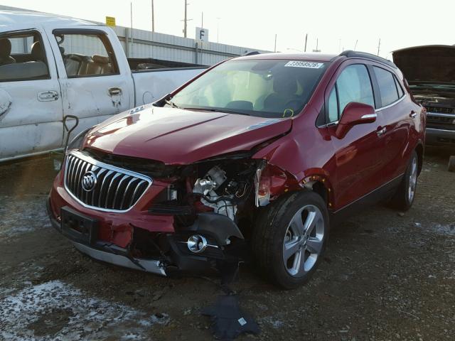 KL4CJCSB5FB054296 - 2015 BUICK ENCORE RED photo 2