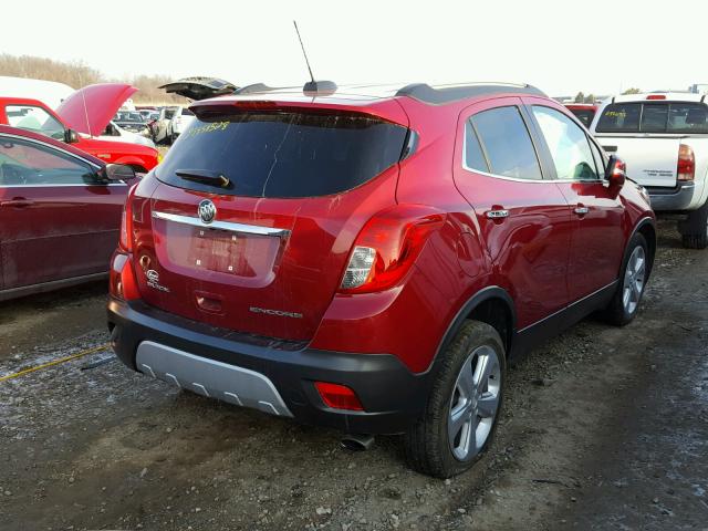 KL4CJCSB5FB054296 - 2015 BUICK ENCORE RED photo 4