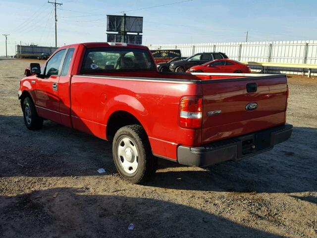 1FTRF12208KD81360 - 2008 FORD F150 RED photo 3