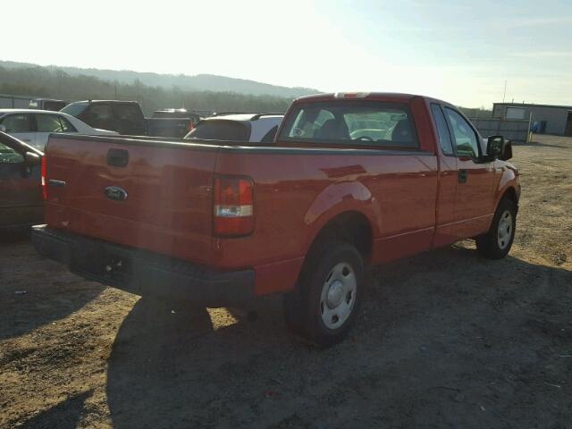 1FTRF12208KD81360 - 2008 FORD F150 RED photo 4