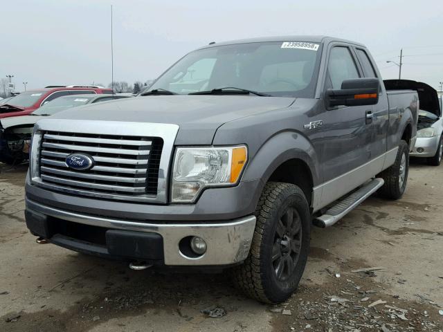 1FTFX1EV8AFD76394 - 2010 FORD F150 SUPER GRAY photo 2