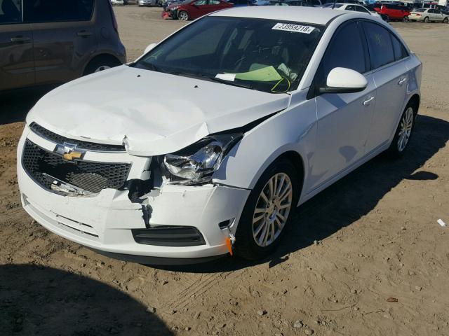 1G1PH5SB6E7338755 - 2014 CHEVROLET CRUZE ECO WHITE photo 2