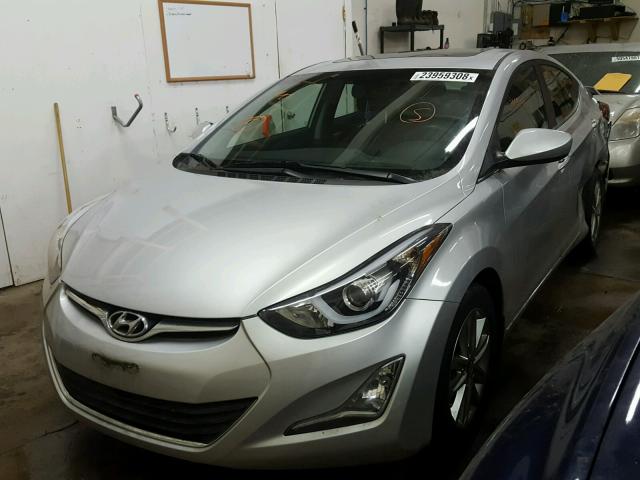 KMHDH4AE1FU237346 - 2015 HYUNDAI ELANTRA SE GRAY photo 2