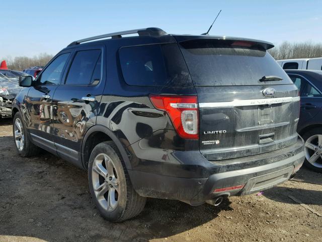 1FM5K7F86EGC59771 - 2014 FORD EXPLORER L BLACK photo 3