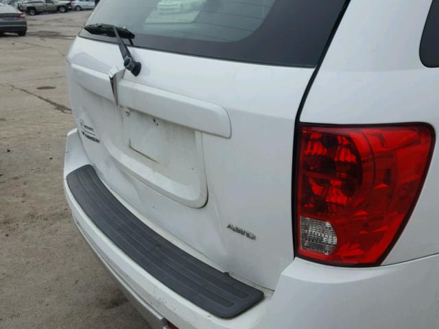 2CKDL73F476054509 - 2007 PONTIAC TORRENT WHITE photo 9