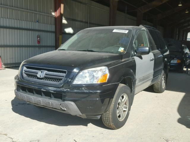 2HKYF18584H555195 - 2004 HONDA PILOT EXL BLACK photo 2