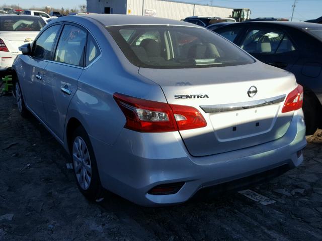 3N1AB7AP0GY261425 - 2016 NISSAN SENTRA S SILVER photo 3