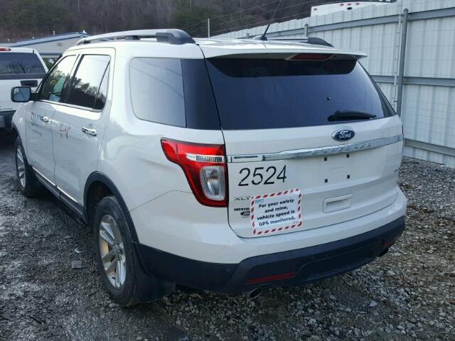 1FMHK8D82CGA59859 - 2012 FORD EXPLORER X WHITE photo 3