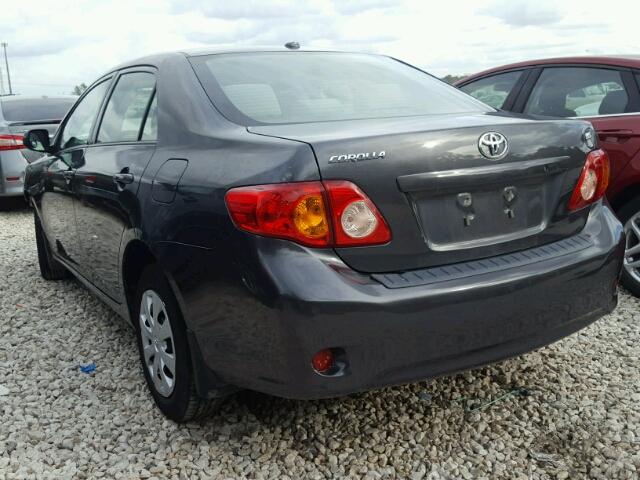 1NXBU4EE2AZ241170 - 2010 TOYOTA COROLLA BA CHARCOAL photo 3