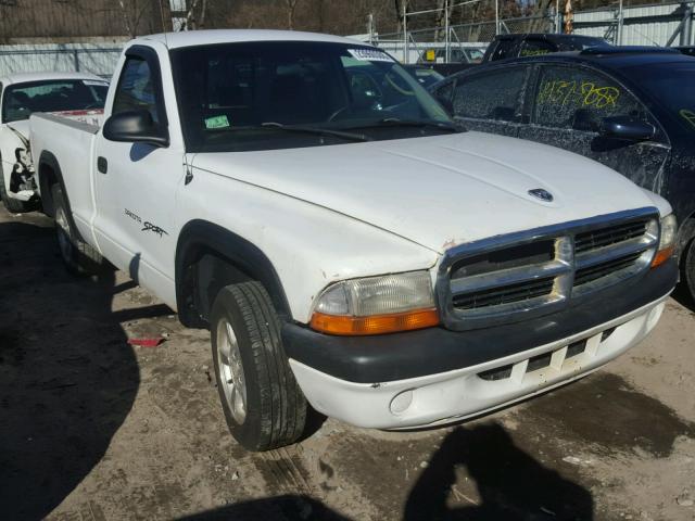 1B7FL26X21S350785 - 2001 DODGE DAKOTA WHITE photo 1