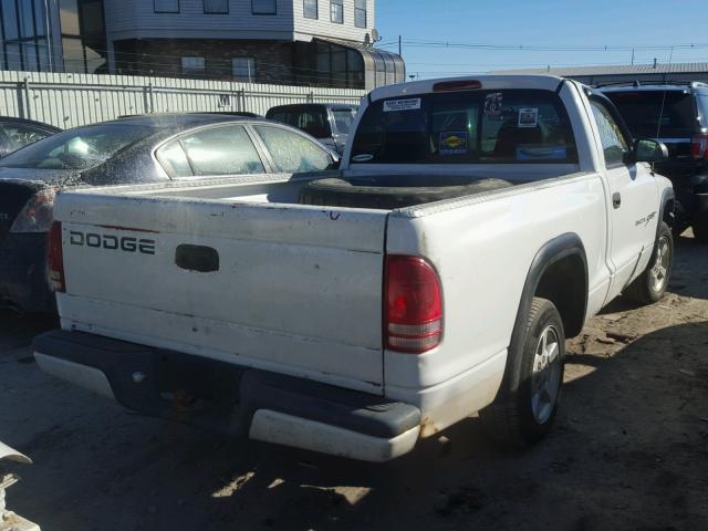 1B7FL26X21S350785 - 2001 DODGE DAKOTA WHITE photo 4