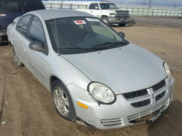 1B3ES56C14D510601 - 2004 DODGE NEON SXT SILVER photo 1