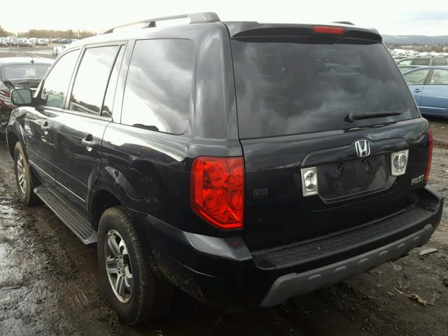 5FNYF185X5B038092 - 2005 HONDA PILOT EXL BLACK photo 3