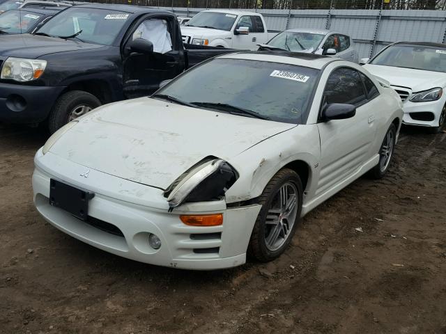 4A3AC74H43E112339 - 2003 MITSUBISHI ECLIPSE GT WHITE photo 2