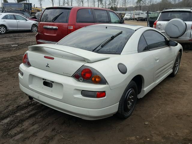 4A3AC74H43E112339 - 2003 MITSUBISHI ECLIPSE GT WHITE photo 4