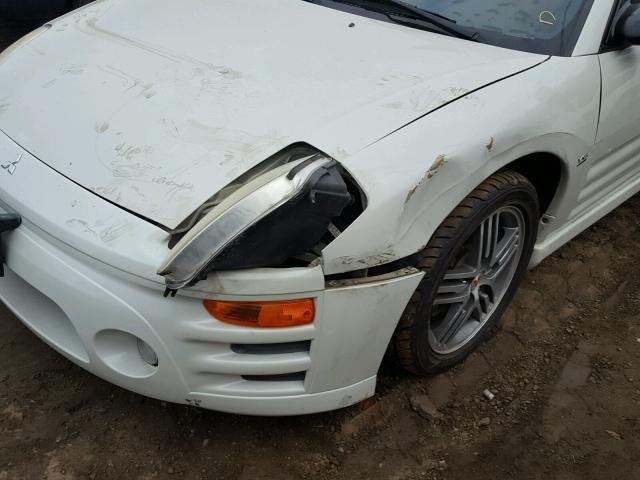 4A3AC74H43E112339 - 2003 MITSUBISHI ECLIPSE GT WHITE photo 9