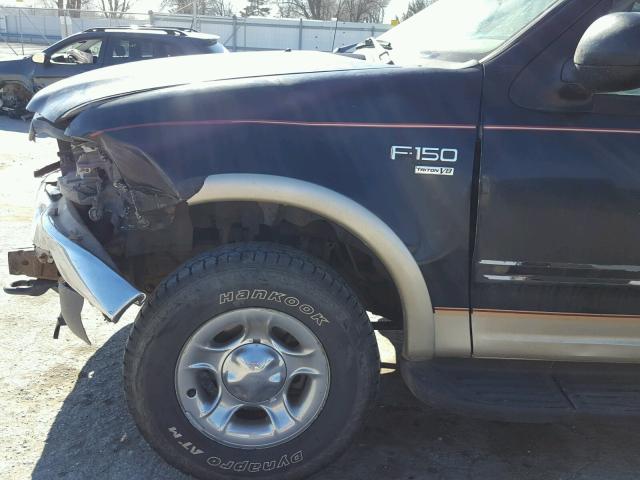 1FTRW08L71KD51109 - 2001 FORD F150 SUPER BLACK photo 9