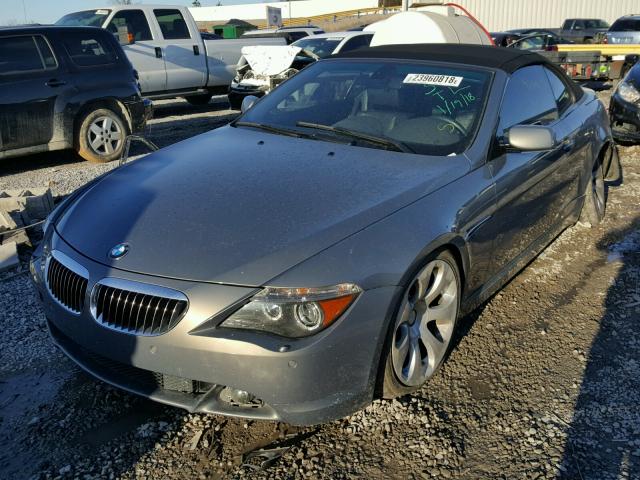 WBAEK73475B327270 - 2005 BMW 645 CI AUT GRAY photo 2