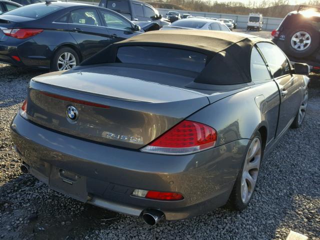 WBAEK73475B327270 - 2005 BMW 645 CI AUT GRAY photo 4