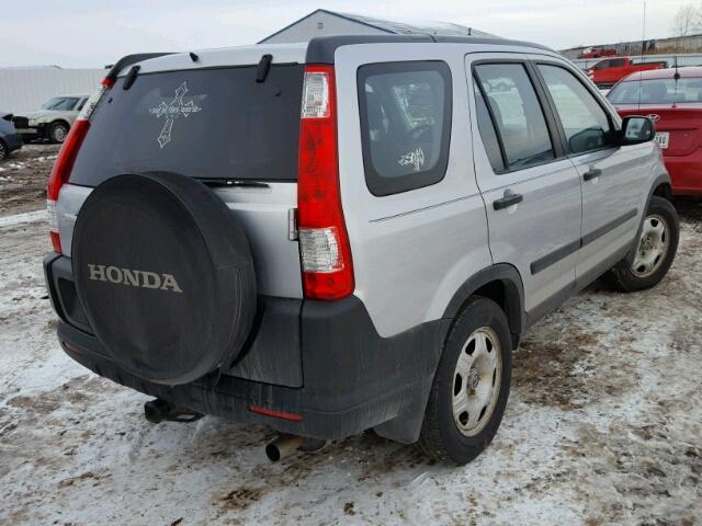 JHLRD78516C042613 - 2006 HONDA CR-V LX SILVER photo 4