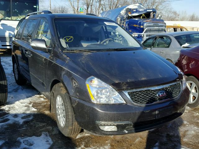 KNDMG4C73E6558815 - 2014 KIA SEDONA LX GRAY photo 1