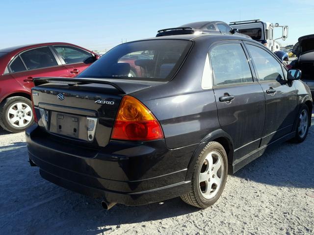 JS2RA61S345207987 - 2004 SUZUKI AERIO S BLACK photo 4