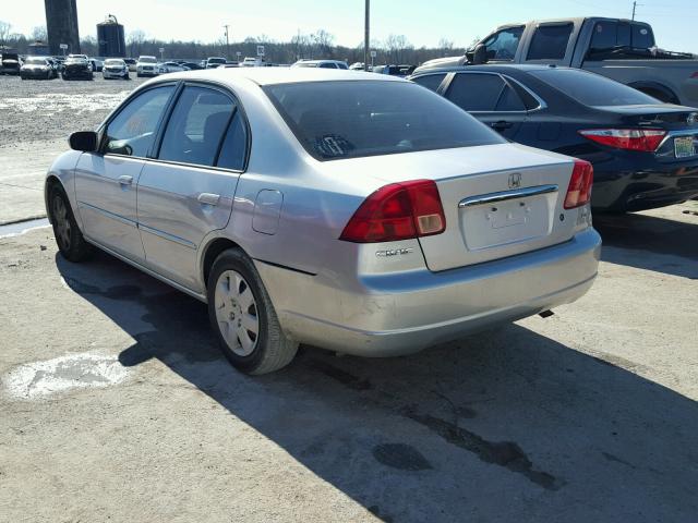 1HGES267X2L074092 - 2002 HONDA CIVIC EX ვერცხლისფერი ფოტო 3