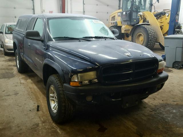 1B7GG32N52S581474 - 2002 DODGE DAKOTA SPO BLUE photo 1