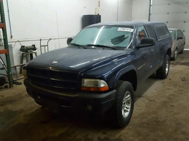 1B7GG32N52S581474 - 2002 DODGE DAKOTA SPO BLUE photo 2