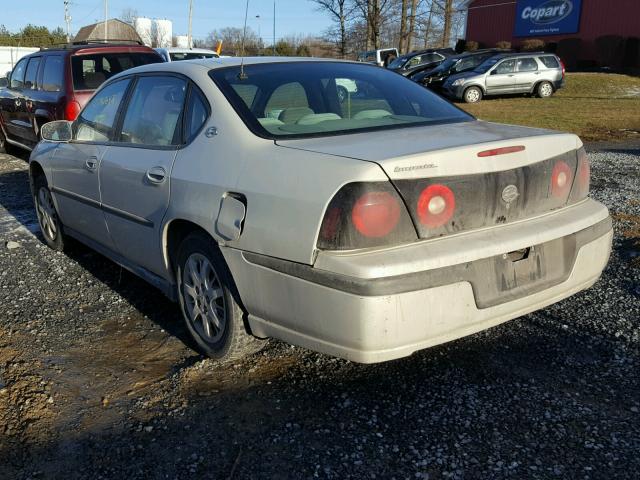 2G1WF55E749257672 - 2004 CHEVROLET IMPALA SILVER photo 3