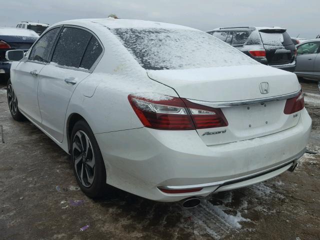 1HGCR3F81HA021786 - 2017 HONDA ACCORD EXL WHITE photo 3