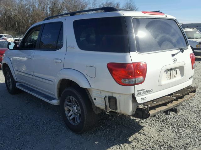 5TDZT38A76S278817 - 2006 TOYOTA SEQUOIA LI WHITE photo 3